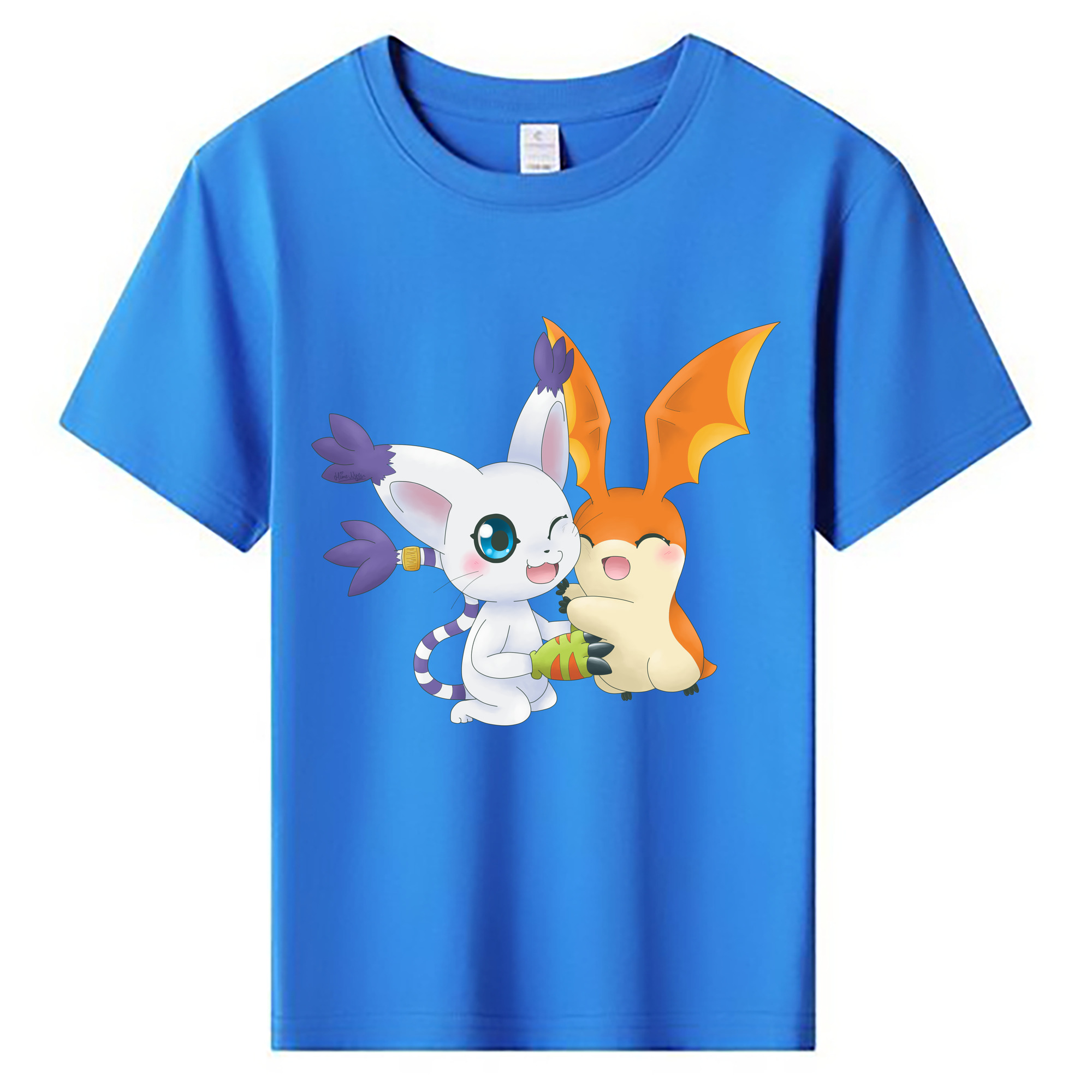 （画像用） Digimon デジタルモンスター/デジモン 綿100％キッズTシャツ（フロントプリント）